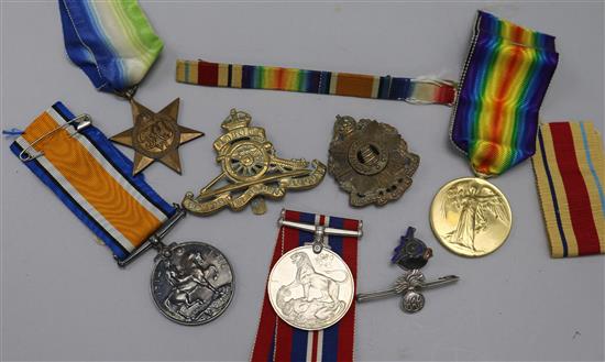 A group of medals etc